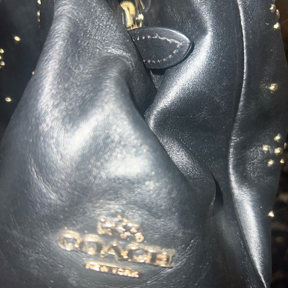 Coach Black Studded Women’s Shoulder Bag - Picture 7 of 13